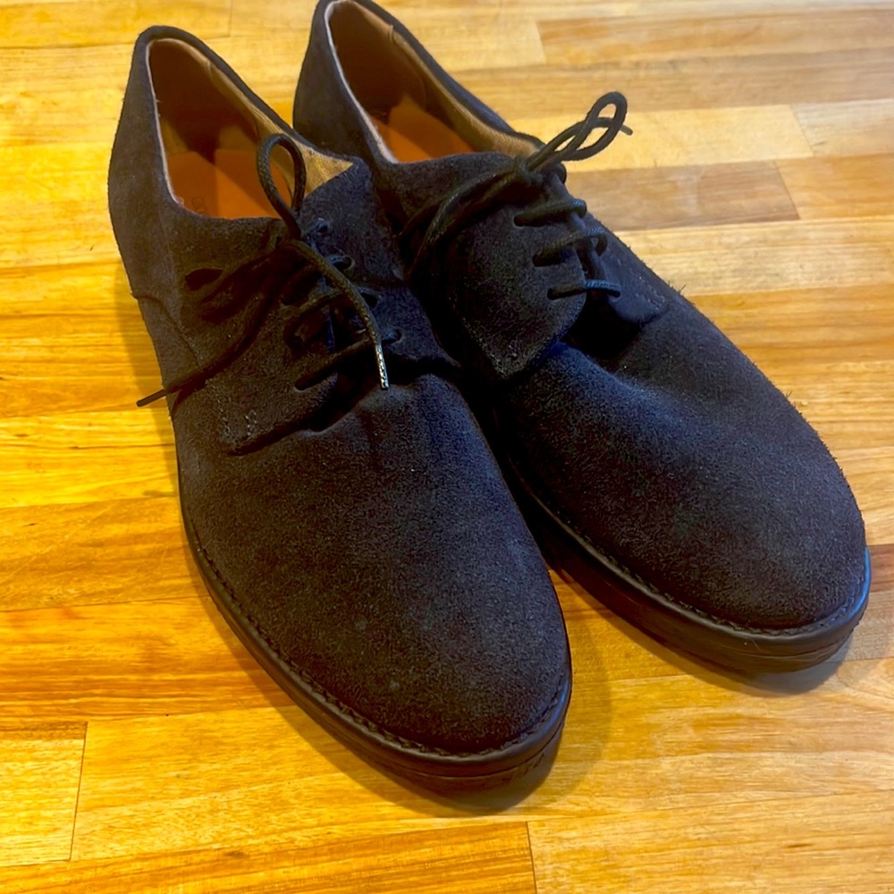 Women’s Armani blue suede shoes